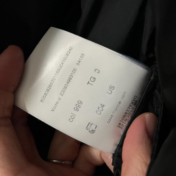 Authentic Moncler Flammette Down jacket size 0 Black - Picture 3 of 3